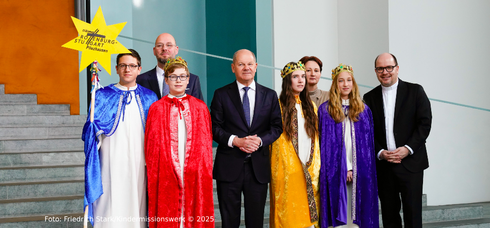 Sternsinger aus Pliezhausen waren beim Bundeskanzler